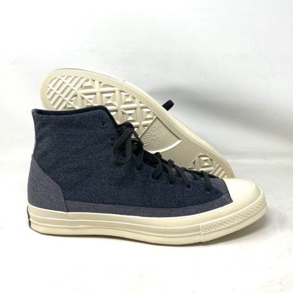 Converse Chuck 70 High Casual Shoes Black Storm Canvas Men Size Sneakers 172819C - Picture 9 of 10